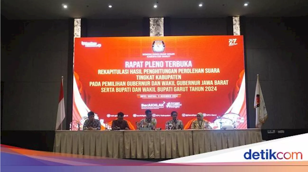 Pleno KPU, Syakur-Putri Menang Telak di Pilbup Garut 2024