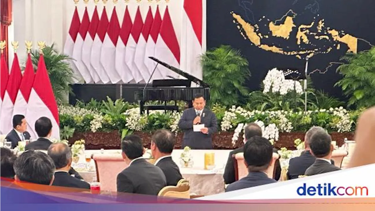 Jamu Pengusaha Jepang di Istana, Prabowo Nyatakan RI Terbuka untuk Investasi