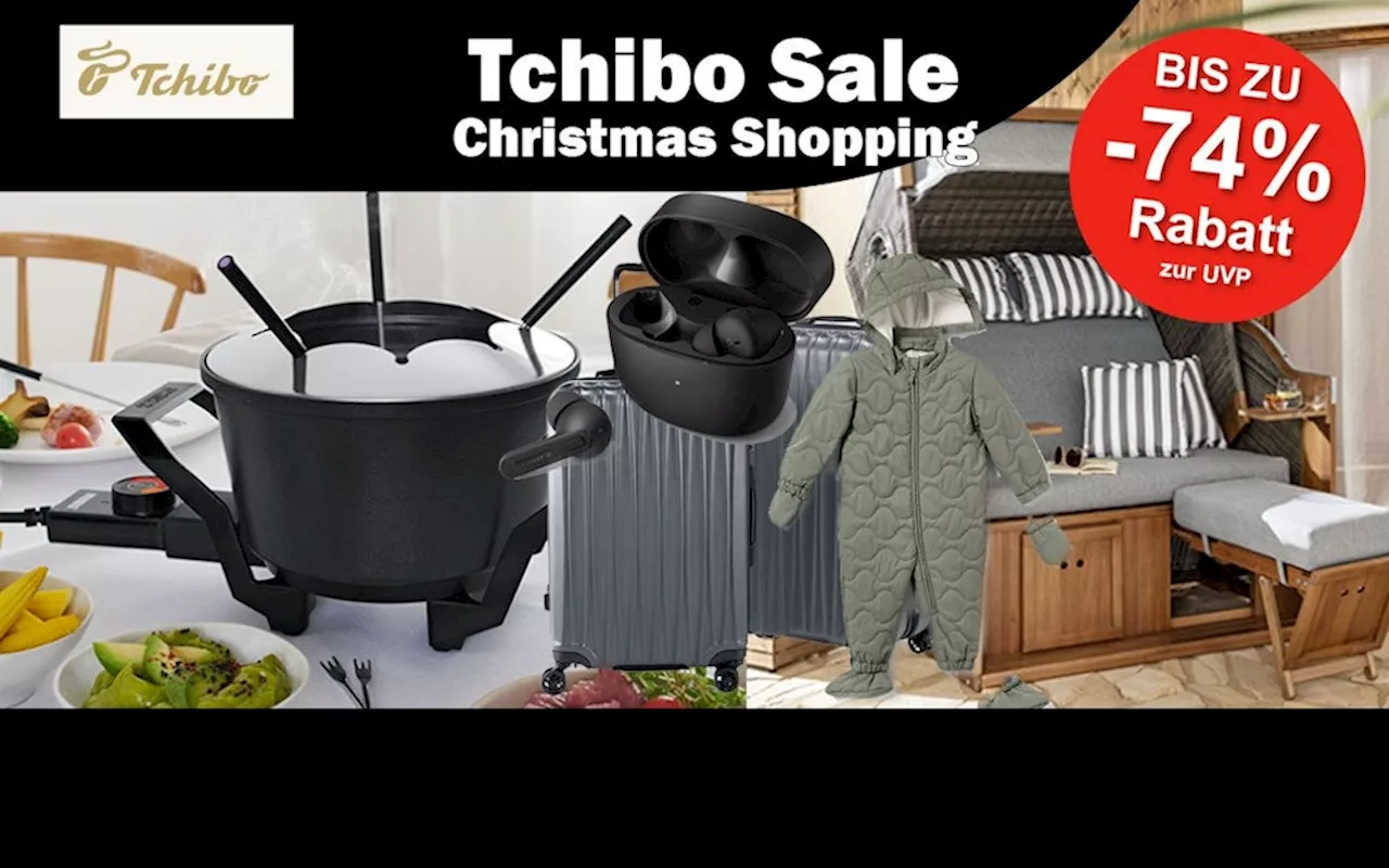 Mega Tchibo Dezember Sale: Spare bis zu 74% auf Produkte für Männer, Frauen, Kinder, Wohnen & Möbel, Kaffee