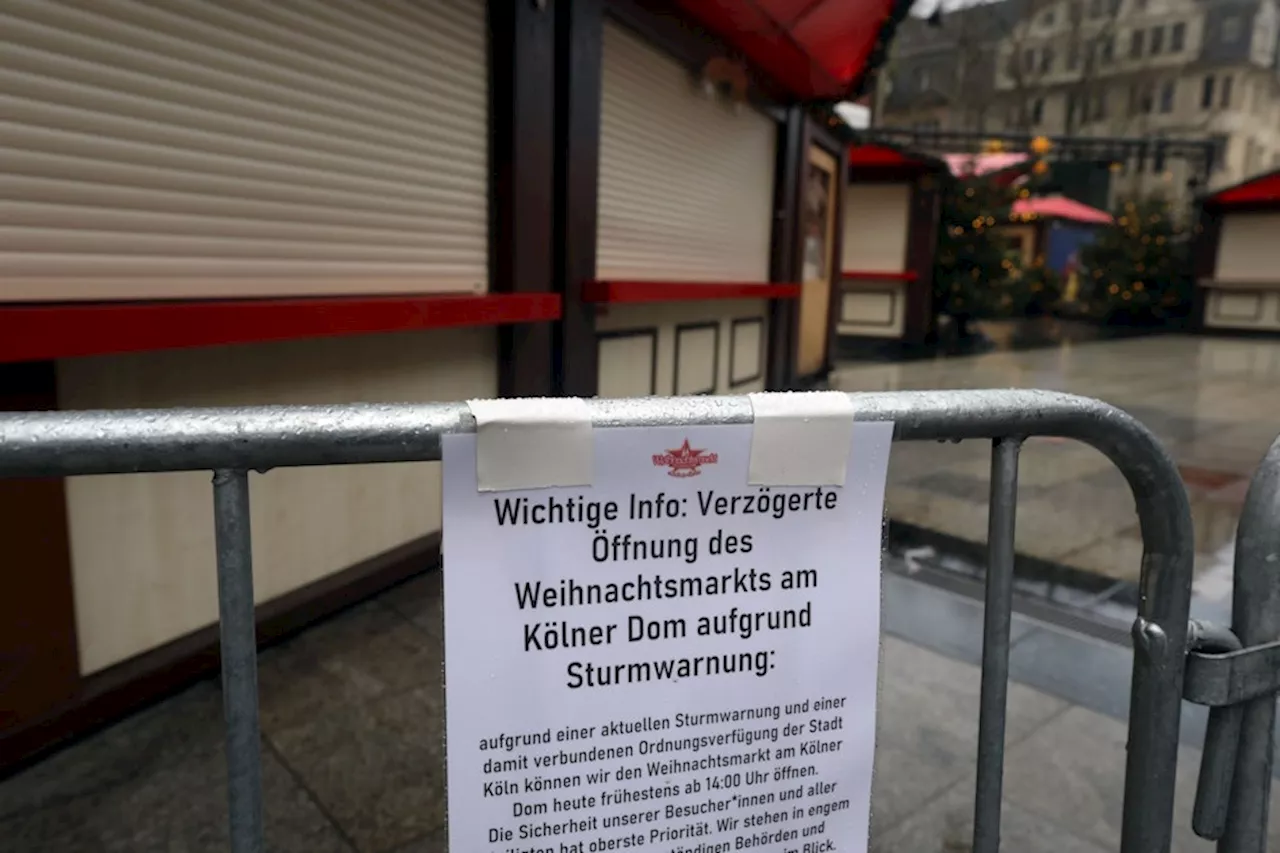 Nach Sturmwarnung in Köln: Weihnachtsmärkte dürfen wieder öffnen