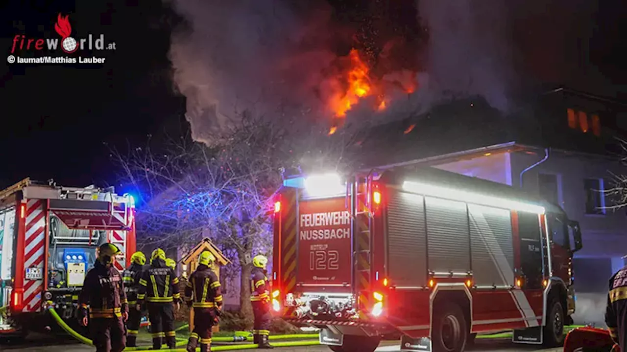 Oö: Alarmstufe III bei Bauernhofbrand in Wartberg an der Krems