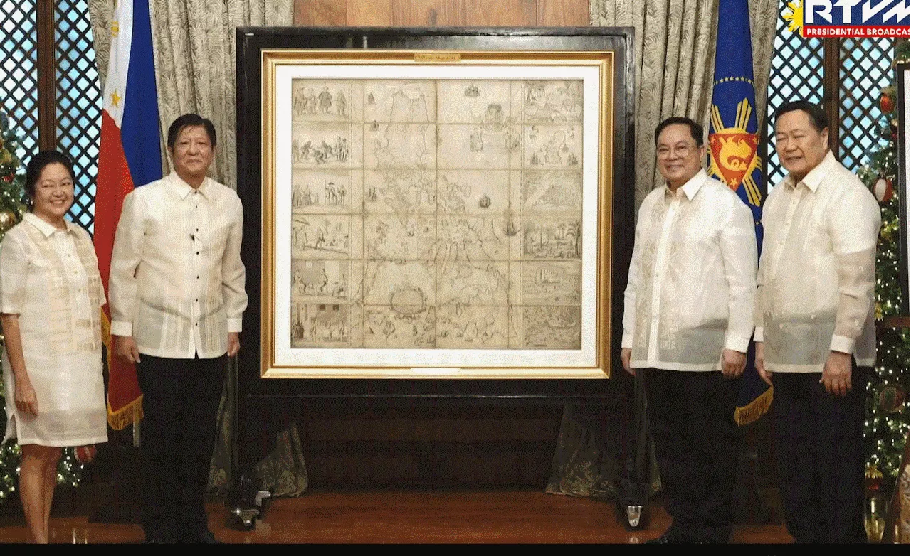 President Marcos Jr. Receives 'Mother of all Philippine Maps' at Ceremony