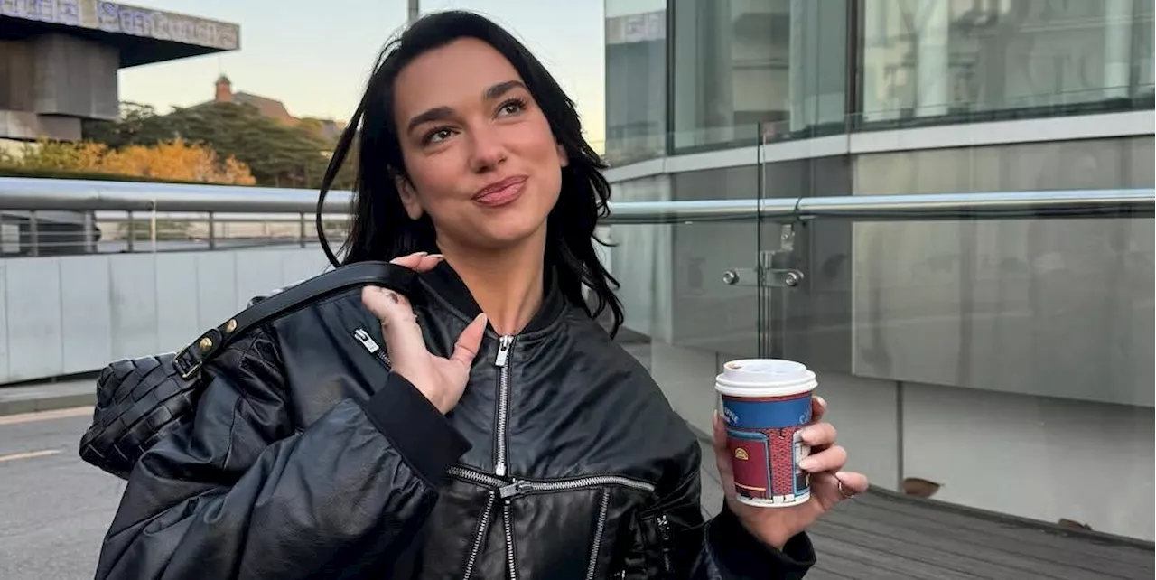 Dua Lipa Mixes Motocore and Schoolgirl Style With This All-Black Look