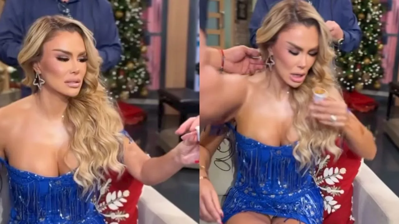 Le tiran el café encima a Ninel Conde en plena grabación de un programa, ¿cómo reaccionó?