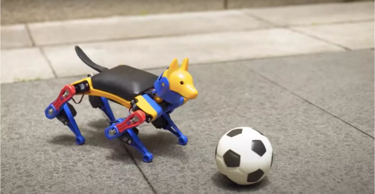 Palm-sized robot dog performs back flips, lifelike movements, obeys voice commands