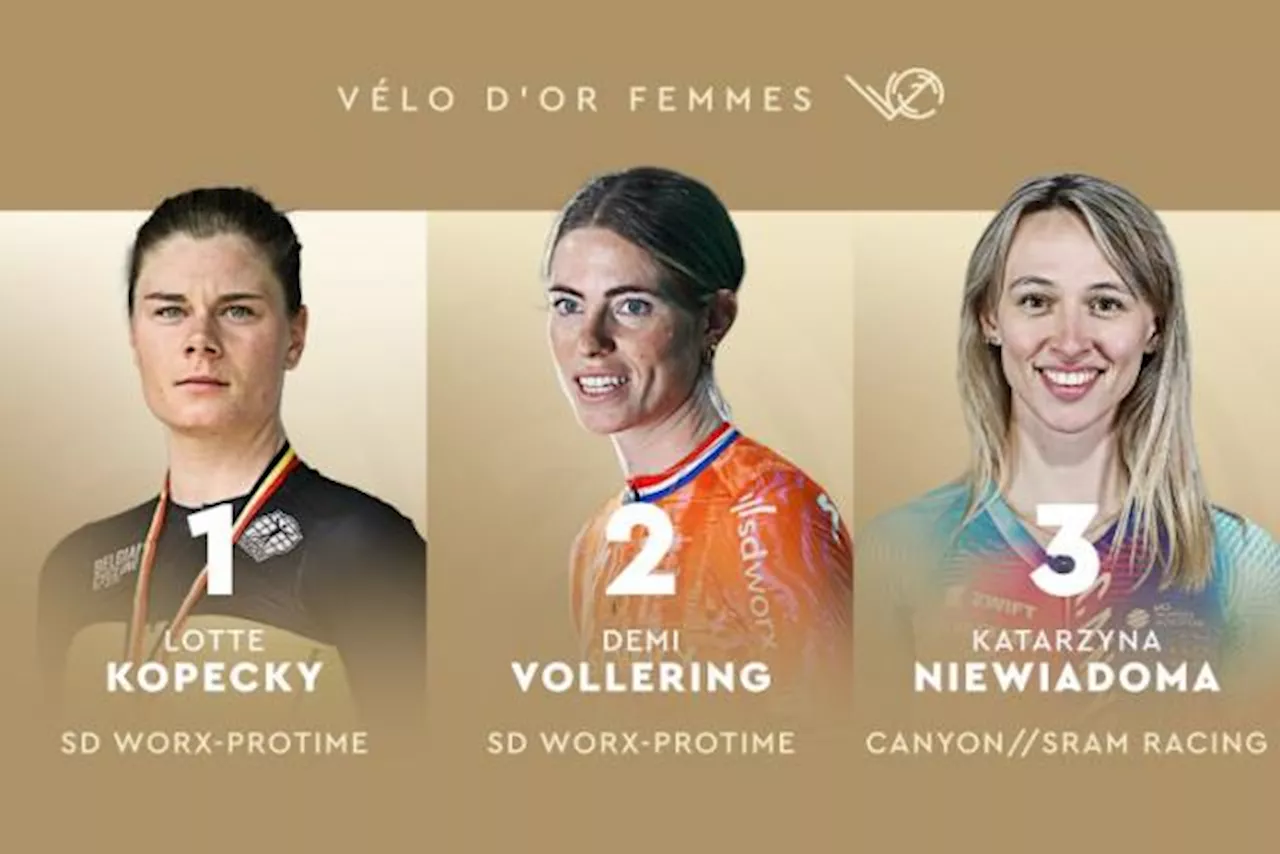 La Belge Lotte Kopecky sacrée Vélo d'Or femmes et trophée Eddy Merckx femmes 2024