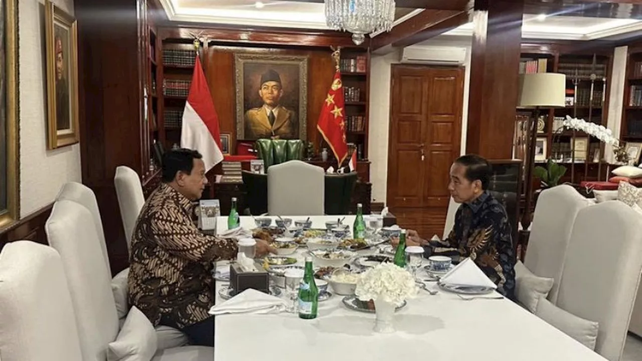 Intip Suasana Hangat Jamuan Makan Malam Prabowo ke Jokowi di Kertanegara