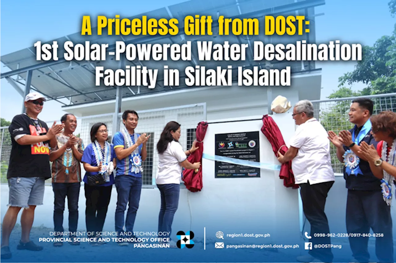 A priceless gift from DOST: 1st solar-powered water desalination facility in Silaki Island