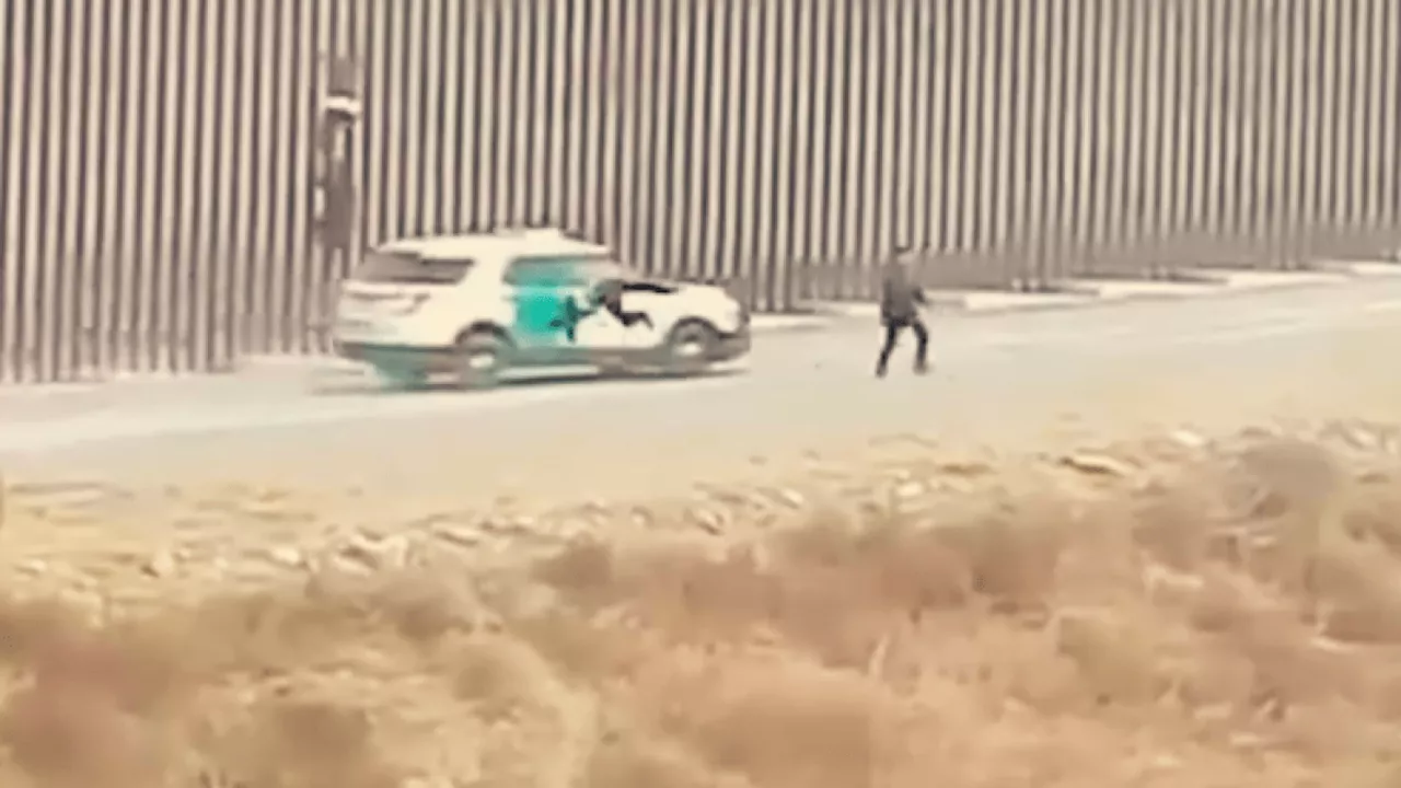 Video appears to show moment border patrol SUV strikes migrant at US-Mexico border