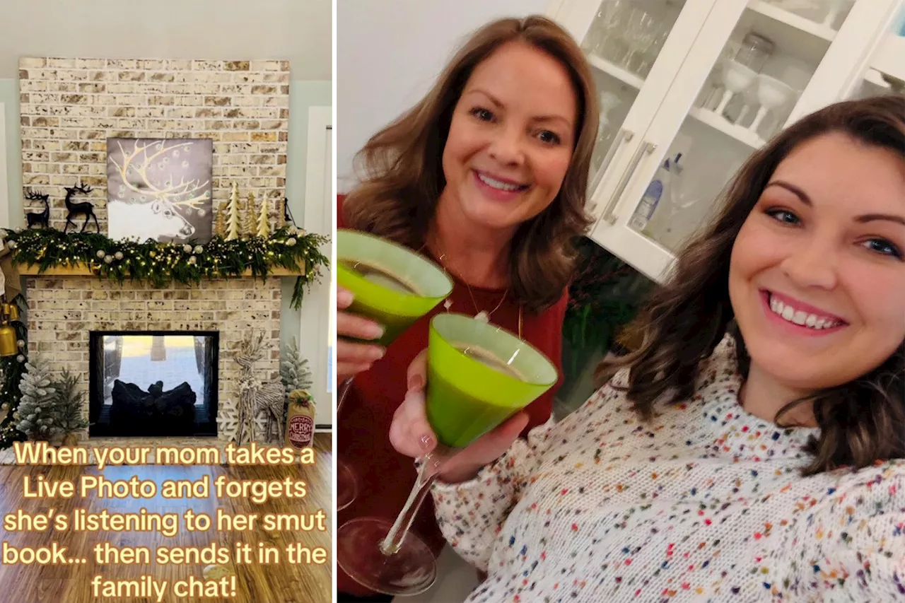 Mom sends family live Christmas photo while listening to erotic novel, sparking viral video