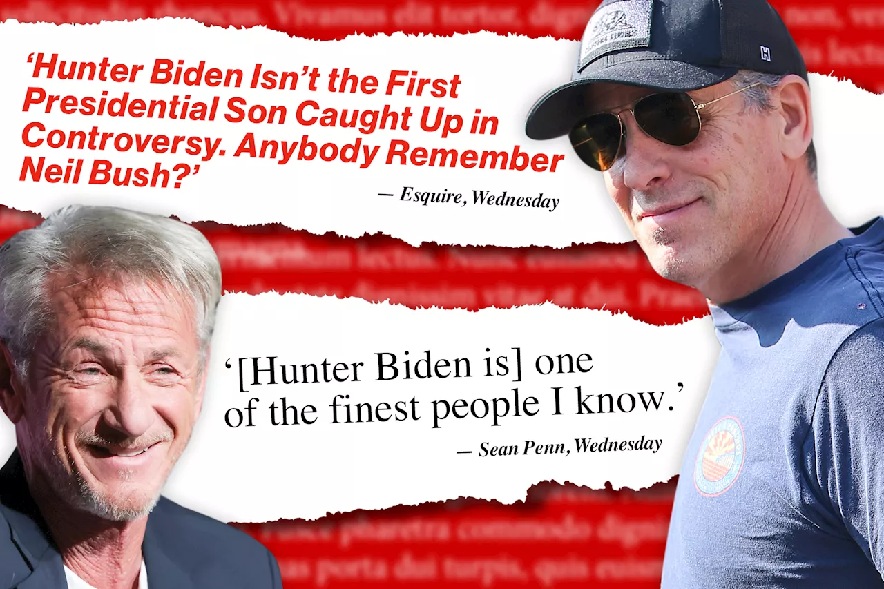 The week in whoppers: Esquire's Bush pardon make-believe, Sean Penn's outrageous Hunter praise and more