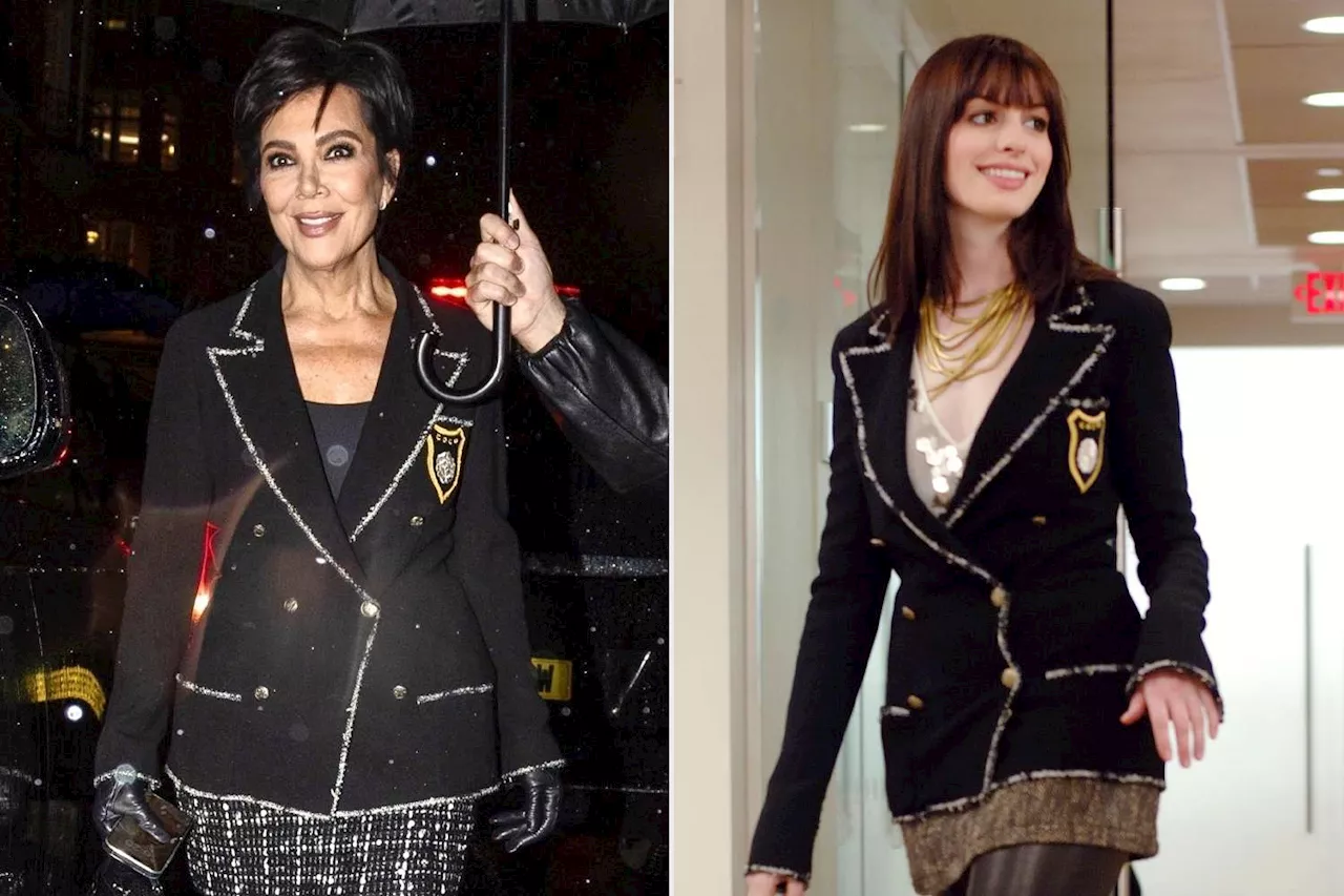 Kris Jenner Wears Andy Sachs' Iconic Chanel Blazer (And Boots!) from The Devil Wears Prada