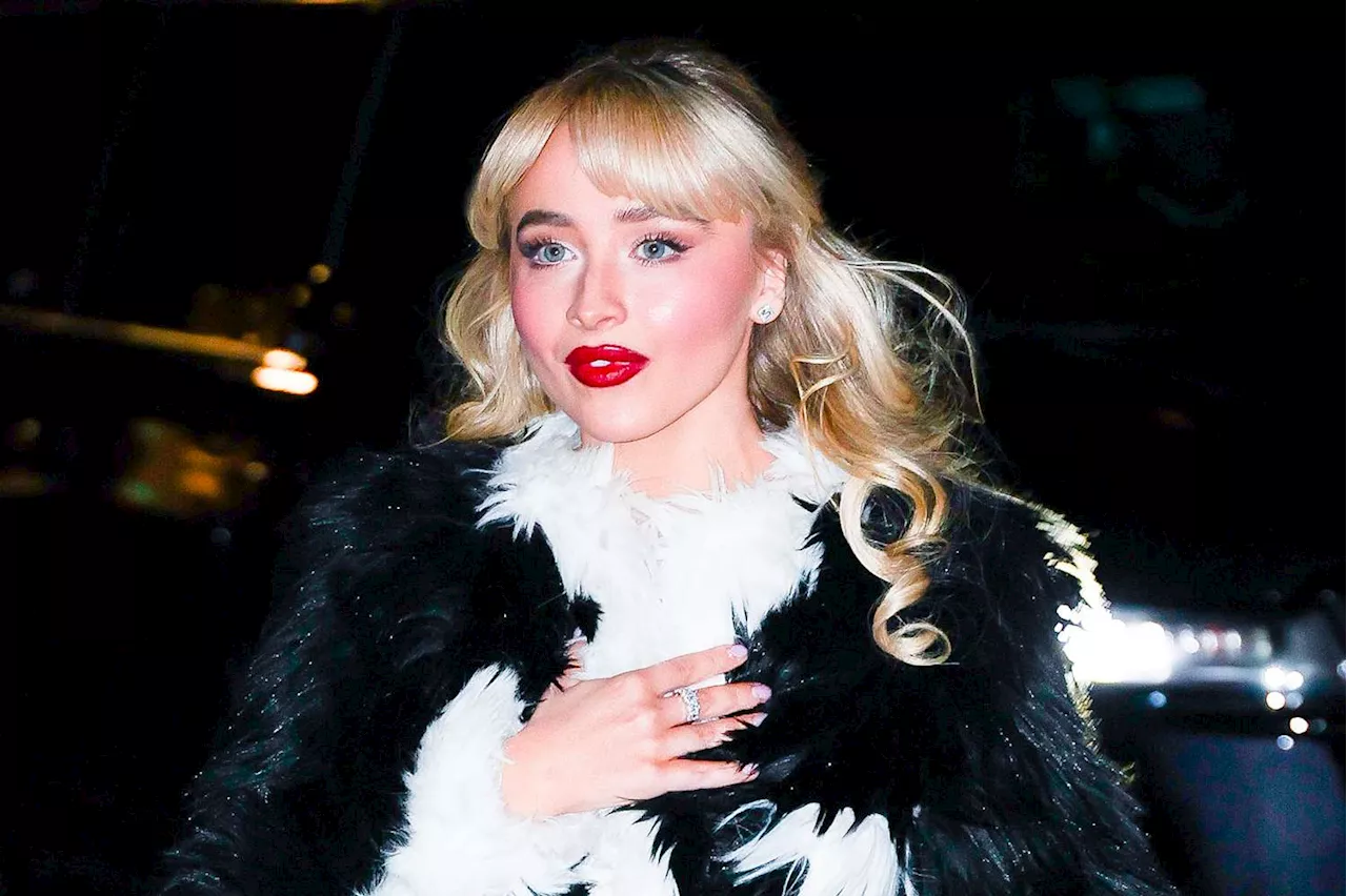 Sabrina Carpenter Wears Flirty, Furry Outfit in First Outing Since Splitting with Barry Keoghan