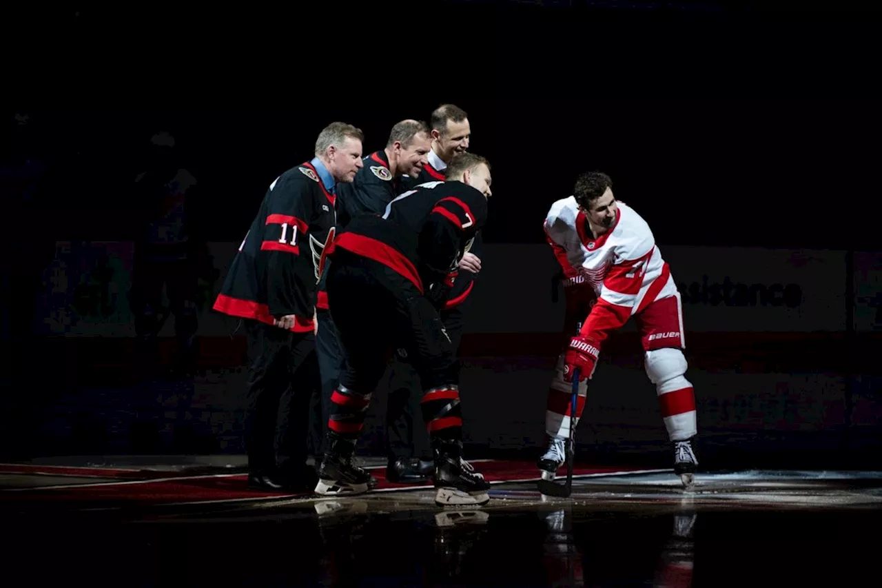 Ottawa Senators edge Detroit Red Wings on night of 'Pizza Line' reunion