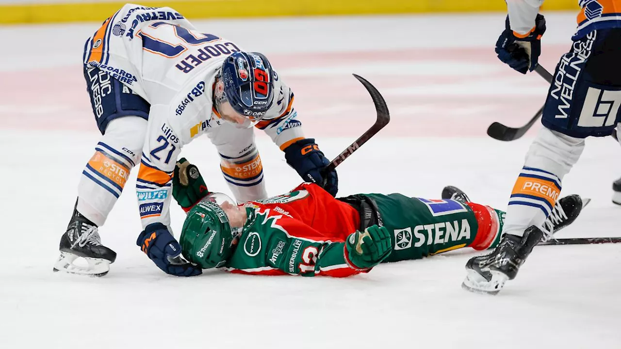 Schockmoment im Stadion: Eishockey-Profi stürzt hart auf den Kopf