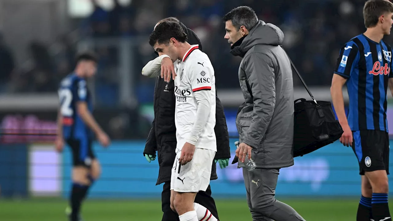 Christian Pulisic Injured in First Half of AC Milan vs. Atalanta