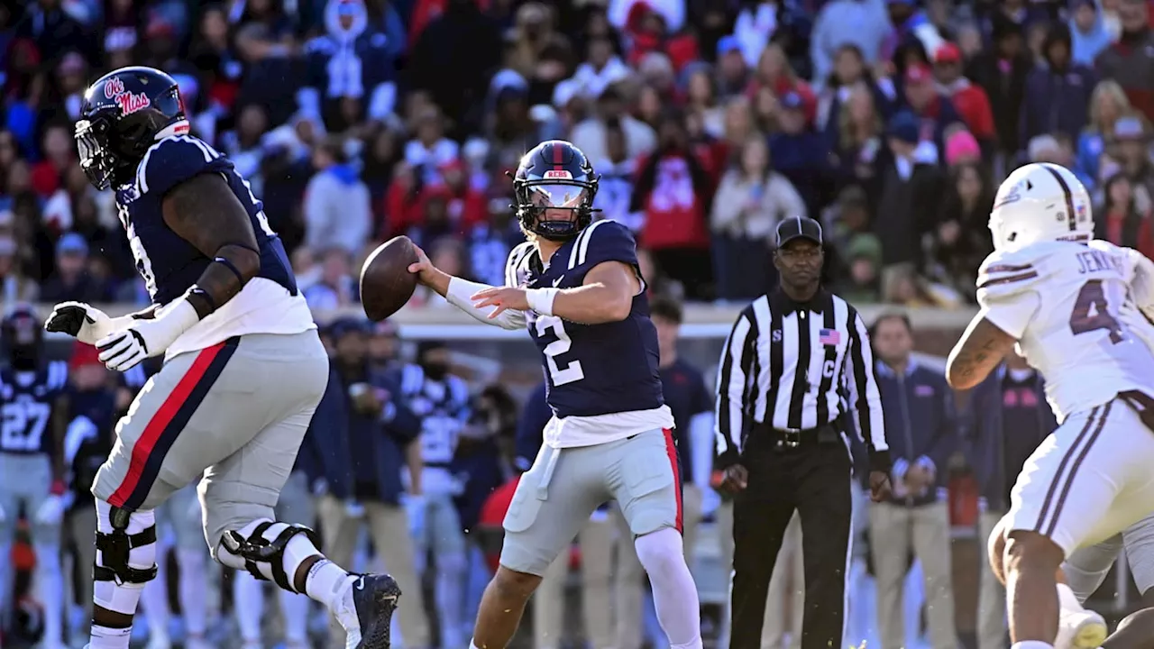 Ole Miss Football's Jaxson Dart Named Manning Award Finalist