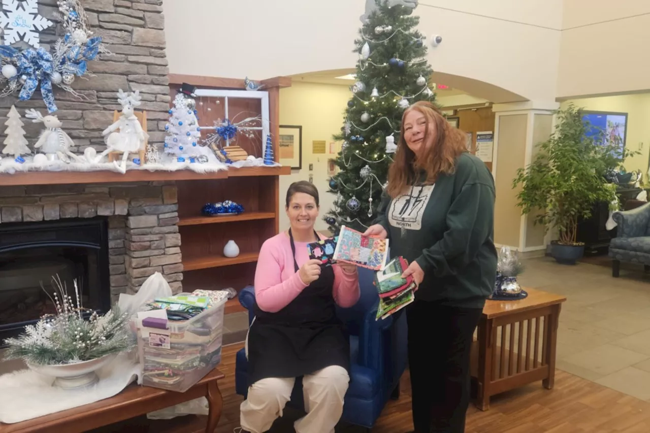 The Stitches from the Heart Quilt Guild Gifts 360 Handmade Mug Rugs to Extendicare Mapleview Residents