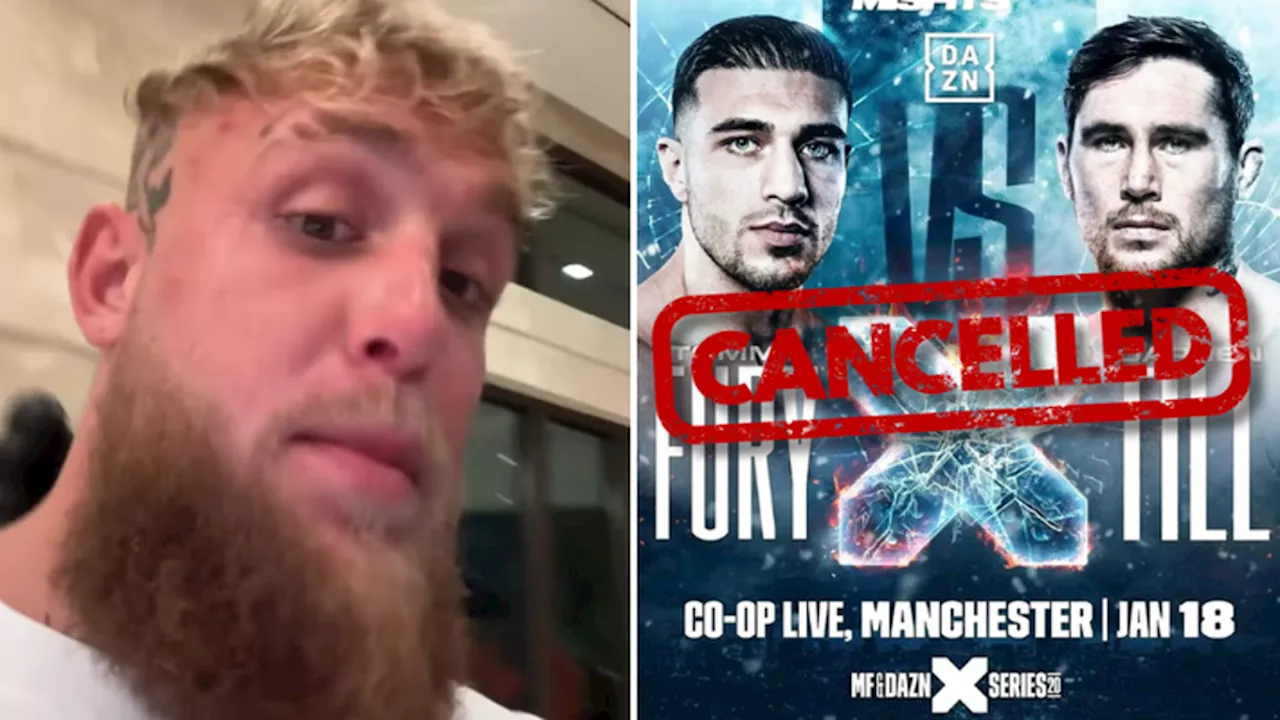 Jake Paul issues one-word response after hearing Tommy Fury vs Darren Till is off