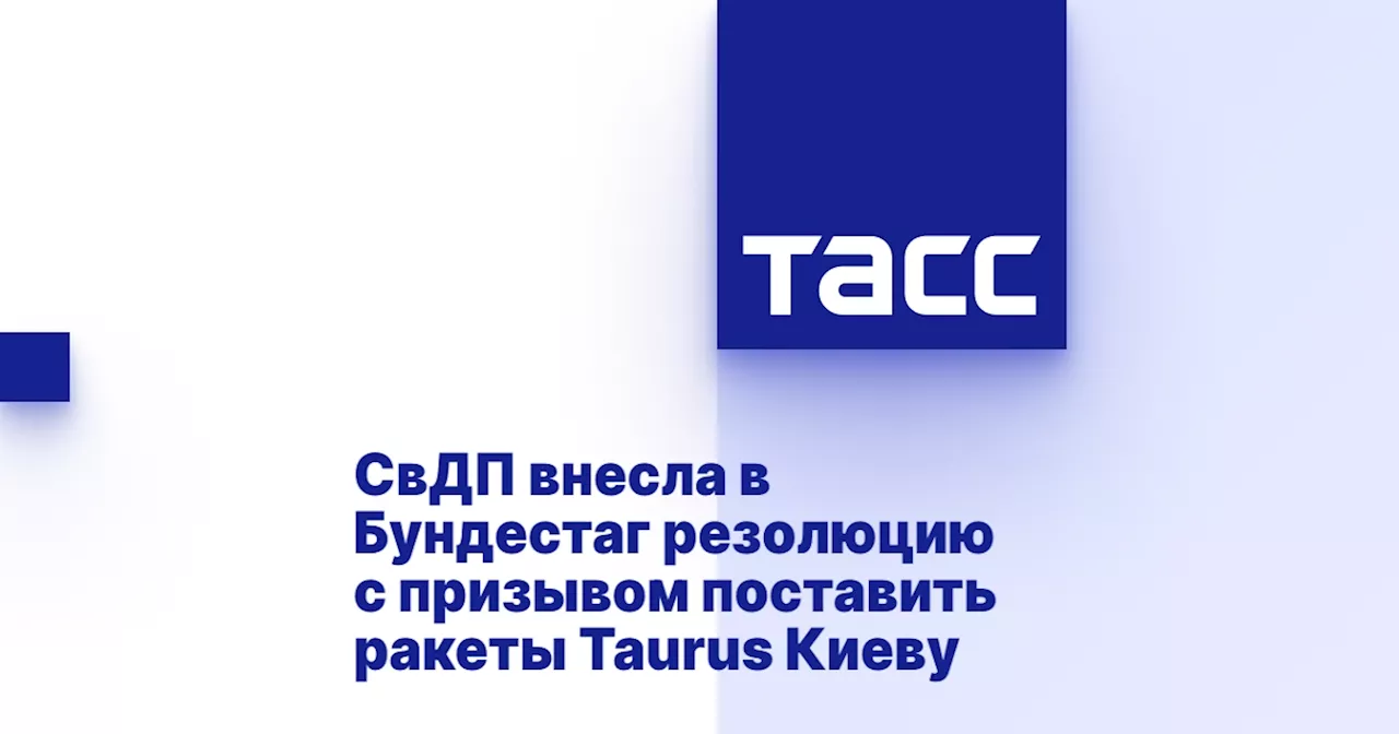 СвДП внесла в Бундестаг резолюцию с призывом поставить ракеты Taurus Киеву