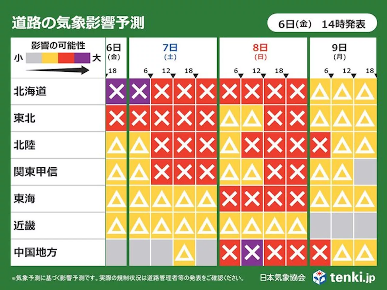 今週末の日本各地で大雪と暴風警報！北海道から関東にかけての交通影響が懸念される