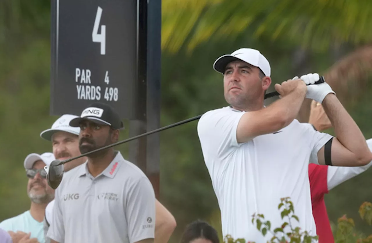 Defending champion Scheffler holds two-shot lead in Bahamas