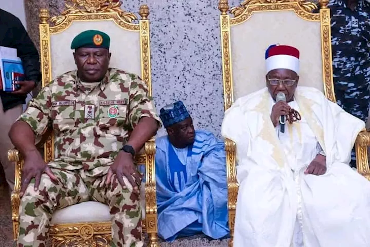 PHOTOS: Army chief visits Shehu of Borno, seeks support to end insurgency