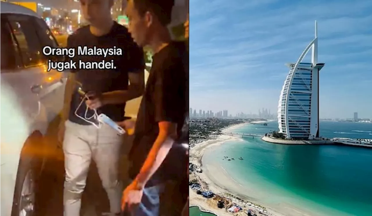 Malaysian Tourists Help Change Flat Tyre In Dubai