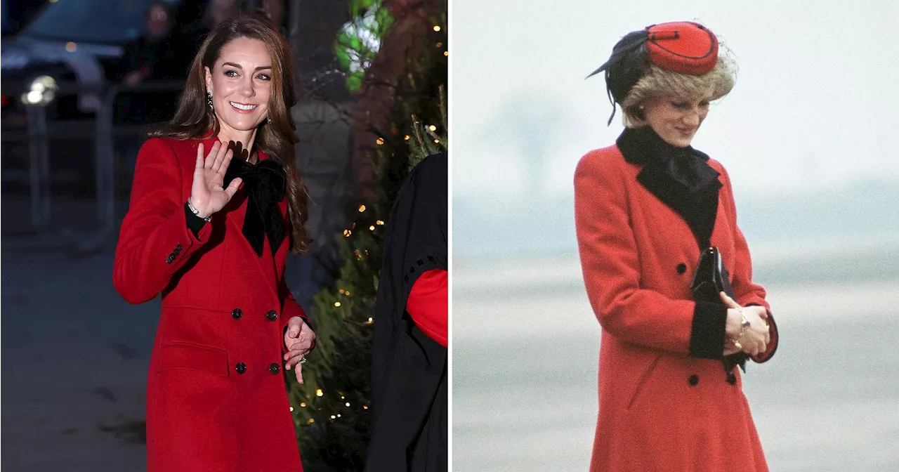 Kate Middleton's Christmas Carol Service Look Resembles Princess Diana