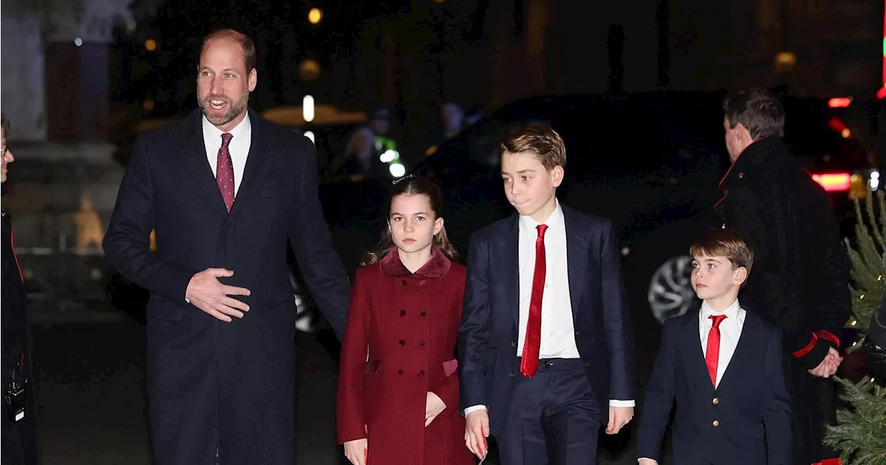 Prince William, Kids Attend Kate Middleton's Christmas Carol Service