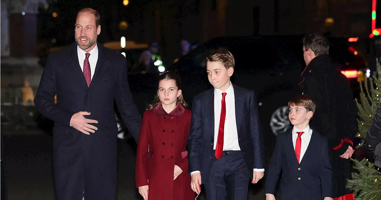 Prince William, Kids Attend Kate Middleton's Christmas Carol Service