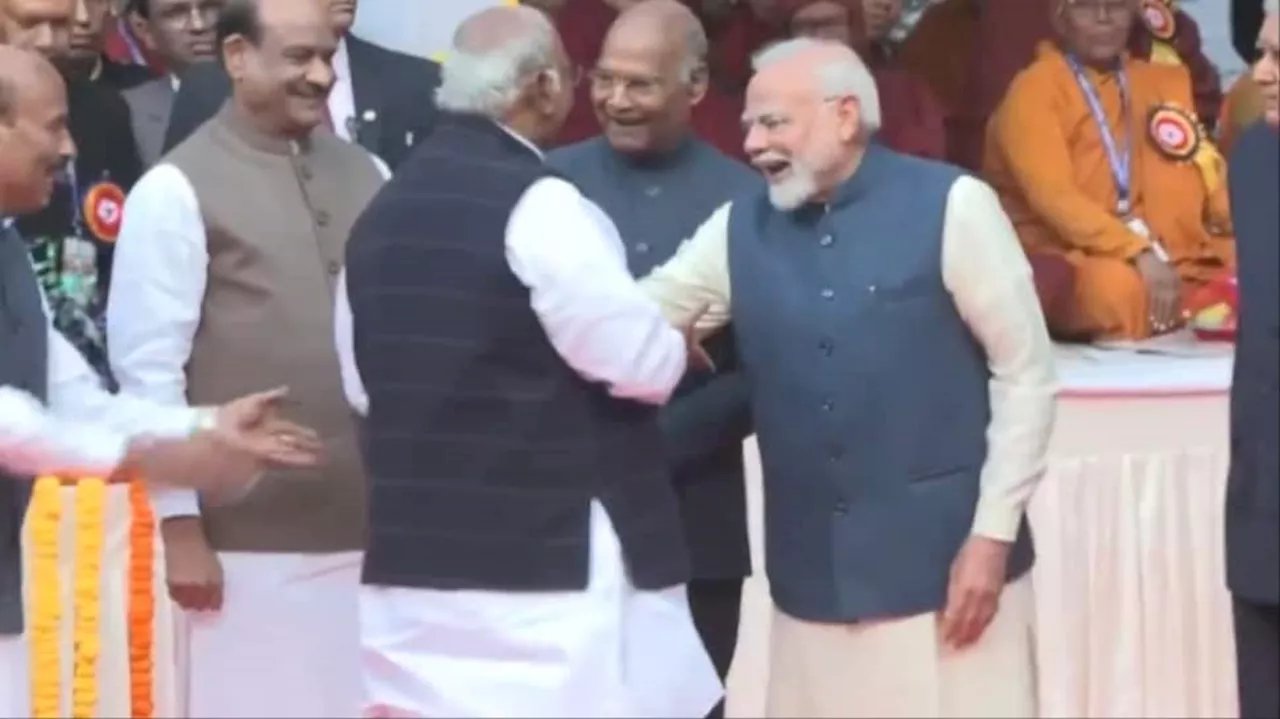 Amid Opposition Politics, PM Modi, Kharge Burst into Laughter During Mahaparinirvan Divas