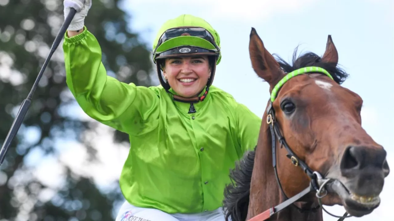 Apprentice jockey Jaylah Kennedy rides ‘big teddy bear’ Berkeley Square to maiden victory in hometown Ballarat Cup