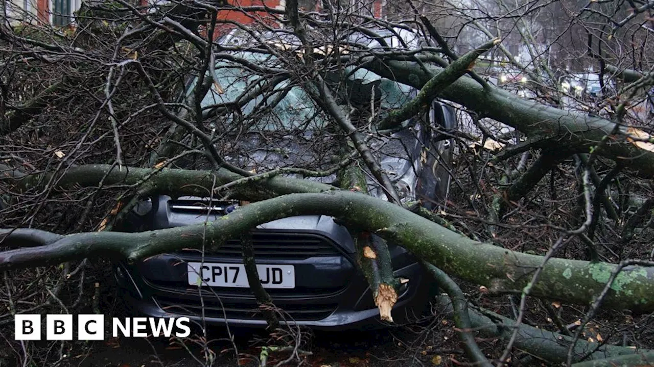 Storm Darragh: Man dies in storm damage across north-west England