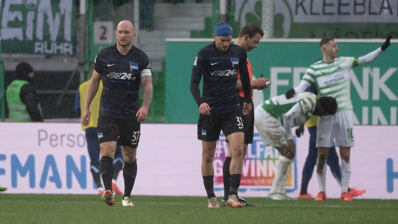 Hertha BSC: Trainer Fiel verwechselt sich beim 1:2 in Fürth