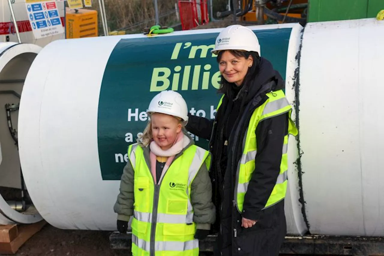 United Utilities name drilling machine after curious Cottam pupil