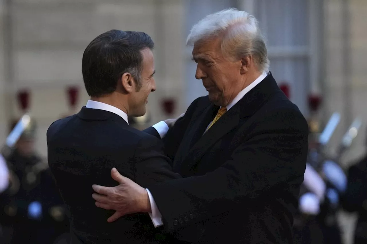 Trump receives a Paris welcome full of presidential pomp from France's Macron