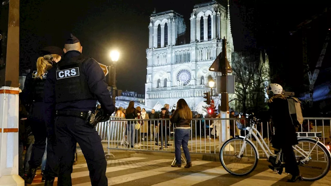 Varning för hårda vindar ändrar Notre-Dame-invigningen i Paris