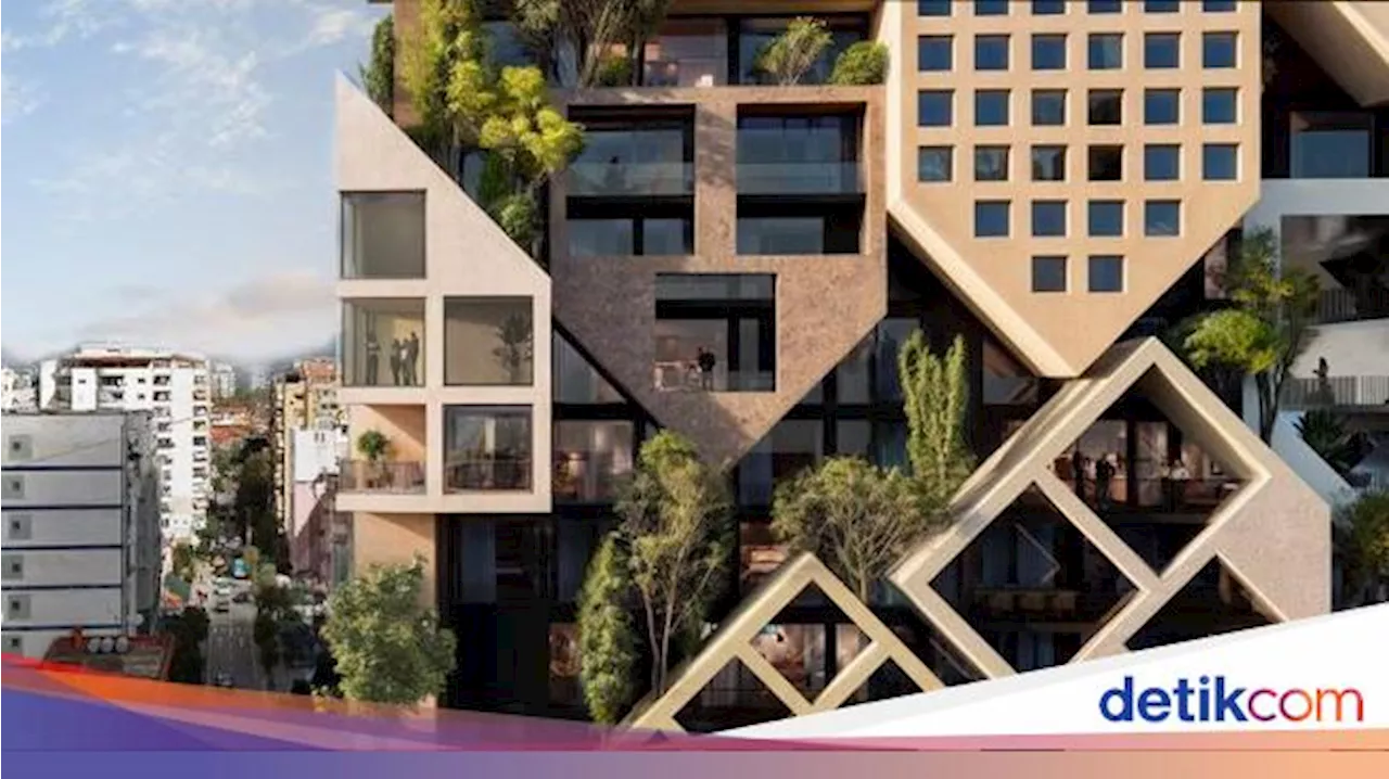 'Rumah-rumah' Disusun Layaknya Puzzle Jadi Fasad Gedung