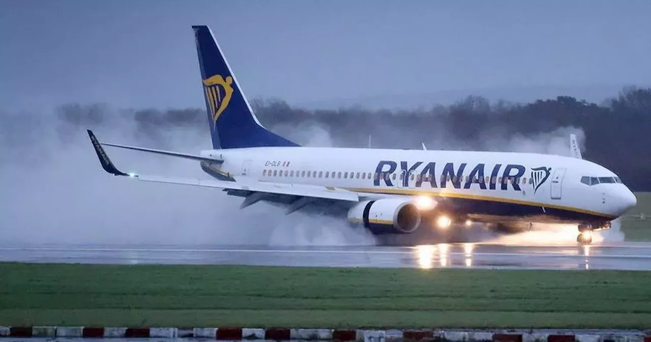 Ryanair flight diverted to Prestwick airport amid Storm Darragh red warning