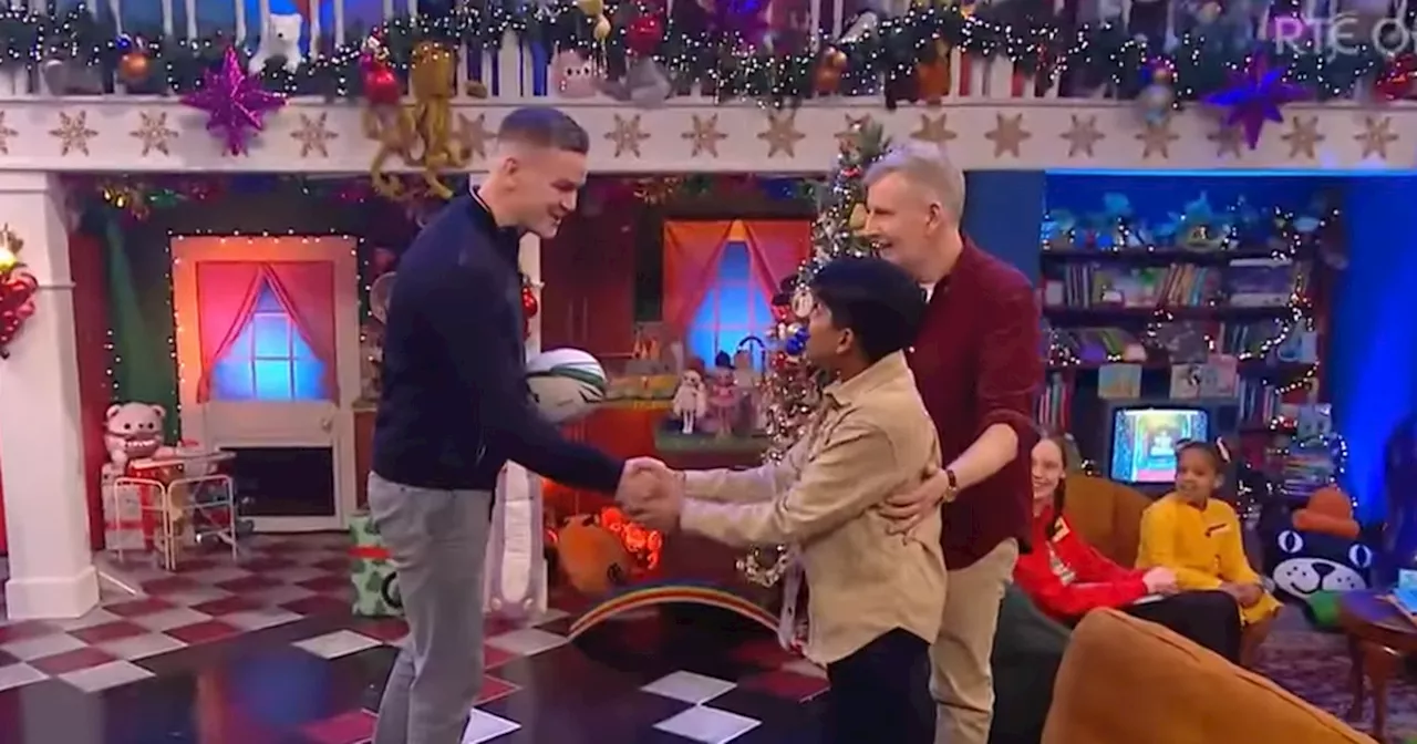 RTE Late Late Toy Show heartwarming moment as Johnny Sexton surprises young fan