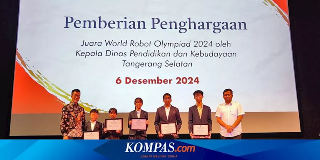 Juara Kompetisi Robotik Dunia, Tim SWA Terima Penghargaan dari Disdikbud Tangsel