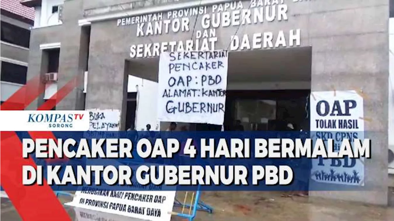 Protes Hasil Pengumuman SKD CPNS Pencaker Bermalam 4 Hari di Kantor Gubernur PBD