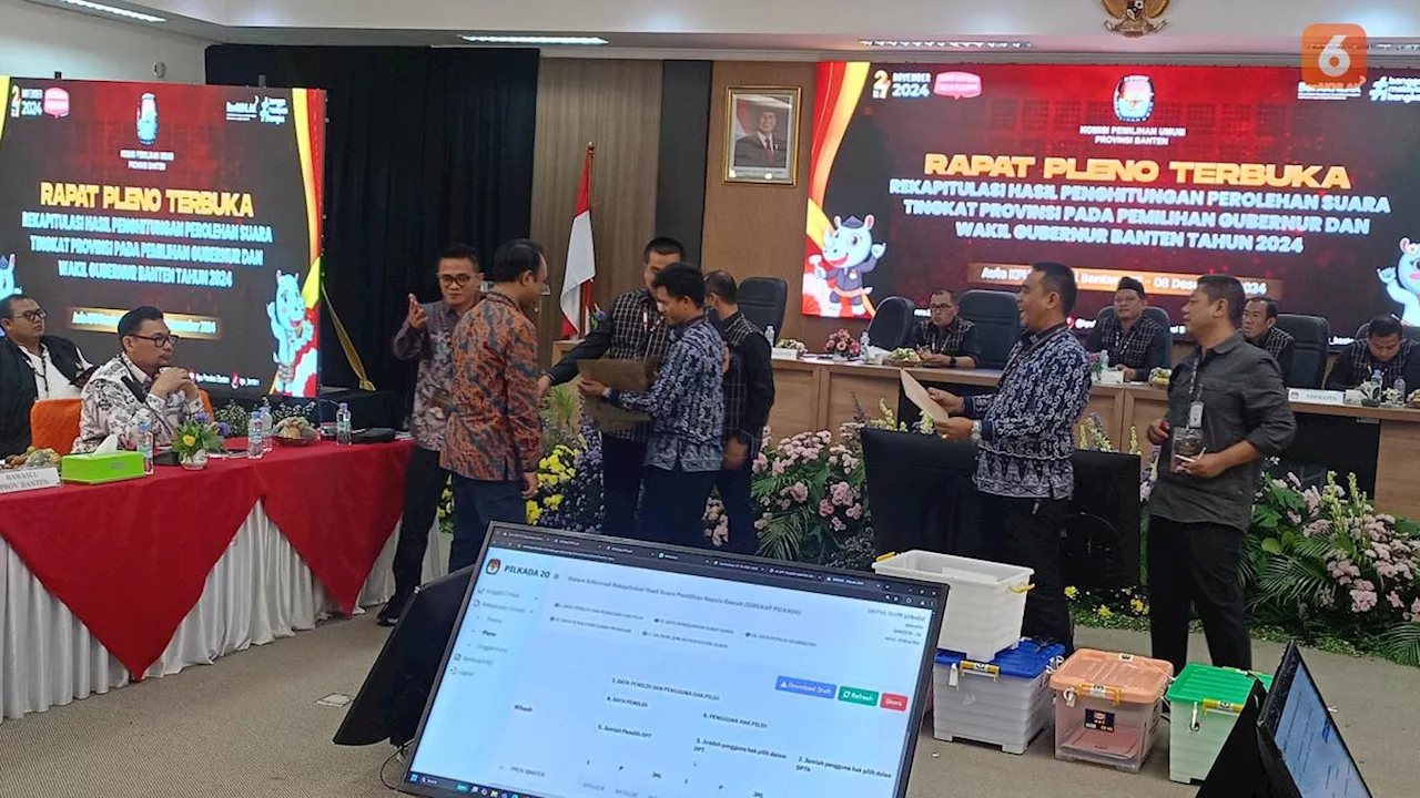 Pleno Rekapitulasi Gubernur Banten Resmi di Mulai, Siapa Unggul?