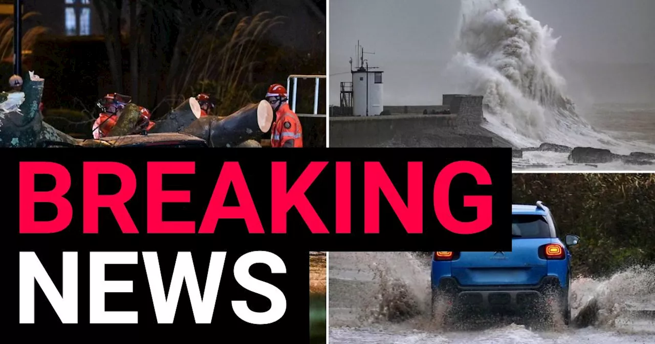 Storm Darragh tracker maps path with 93mph wind warning still in place