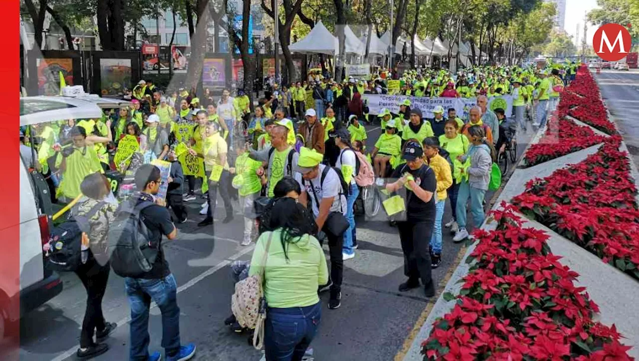 Integrantes del Movimiento de Personas con Discapacidad realizan IV recorrido en la CdMx