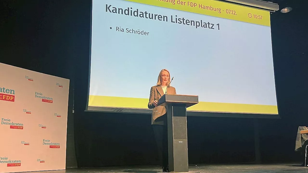 Hamburg & Schleswig-Holstein: Hamburger FDP wählt Ria Schröder zu Spitzenkandidatin