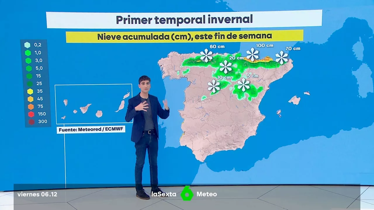 Primer temporal invernal: alerta roja por nieve en el Pirineo oscense y navarro, y el valle de Arán