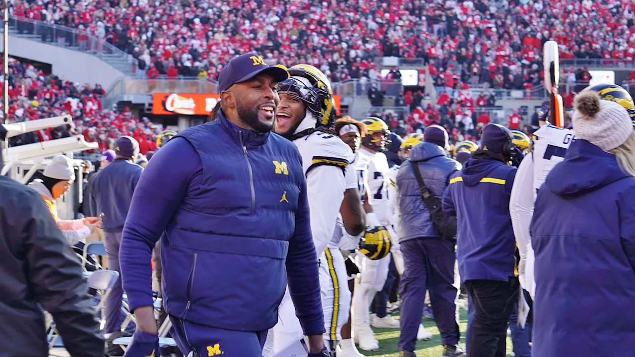 Michigan Football HC Sherrone Moore plants imaginary flag after beating Ohio State