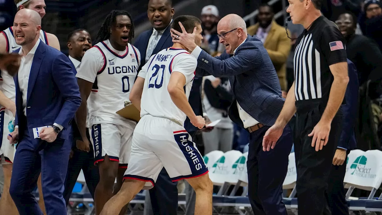 UConn's Aidan Mahaney On Viral Moment With Dan Hurley: 'We Were Both Juiced'